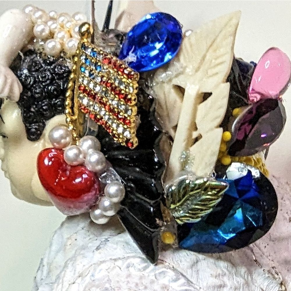Wendy Gell Wristy Mother of Time.Asian carved Face Time Piece, Arm Magic Marble - Picture 3 of 4